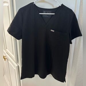 FIGS Women’s Black V-Neck Scrub Top MEDIUM & scrub pants in LARGE